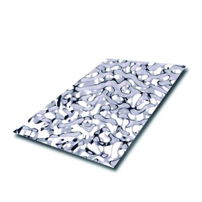 ASTM Standard 300 Series 8K Χρυσό καθρέφτη σφυρί κυματοειδές φύλλο από ανοξείδωτο χάλυβα για διάφορες βιομηχανίες