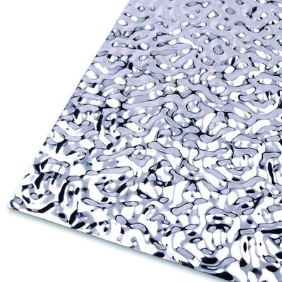 ASTM Standard 300 Series 8K Χρυσό καθρέφτη σφυρί κυματοειδές φύλλο από ανοξείδωτο χάλυβα για διάφορες βιομηχανίες