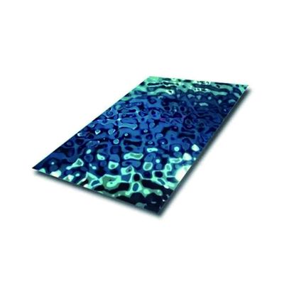 ASTM Standard 300 Series 8K Χρυσό καθρέφτη σφυρί κυματοειδές φύλλο από ανοξείδωτο χάλυβα για διάφορες βιομηχανίες