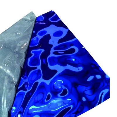 ASTM Standard Ζεστό τυλιγμένο 1mm-5mm κυματοειδής πλάκα από ανοξείδωτο χάλυβα σε νερό κυματισμένο μοτίβο Πολυχρωματιστά φύλλα από ανοξείδωτο χάλυβα