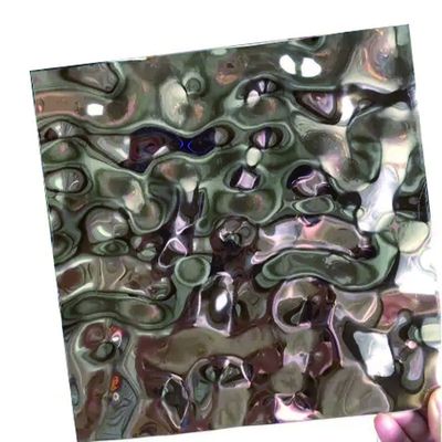 ASTM Standard Ζεστό τυλιγμένο 1mm-5mm κυματοειδής πλάκα από ανοξείδωτο χάλυβα σε νερό κυματισμένο μοτίβο Πολυχρωματιστά φύλλα από ανοξείδωτο χάλυβα
