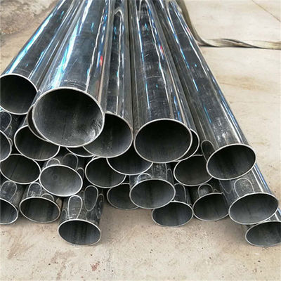 ASTM A213 S304 tp304 / 304l Σύνδεσμος στρογγυλός σωλήνας από ανοξείδωτο χάλυβα 1,2 mm πάχος για δομή κατασκευής 6-12m μήκος