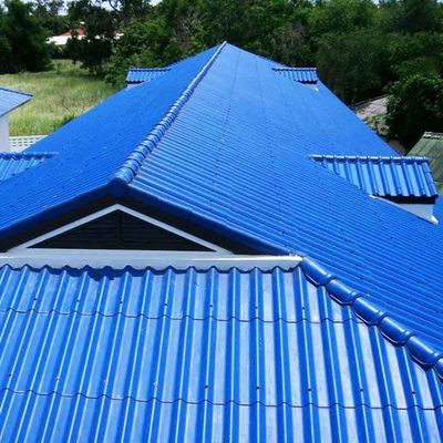 πλάτος 700-2000MM Full Hard 18 Gauge Color Coated PPGI PPGL Steel Sheet για κυματοειδή κεραμίδια στέγης Zhongyu
